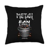 Dutch Oven BBQ Metal Fan Design Dutch Oven Throw Pillow