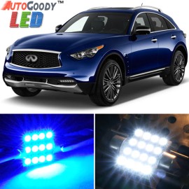 Dome, Map Reading, Courtesy Door Step Light 18 x Premium Blue LED Lights Interior Package for 09-19 Infiniti FX35 QX70 +Tool