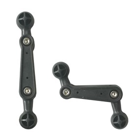 ThtRht 2 Pack 17mm Double Sided Ball Mount Arm 4'' Extension Rod Joint Connector Adapter Swirl Head for Garmin GPS Car Phone Holder Clamp Cellphone Air Vent Cradle Video Light Photo Rig