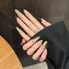 3D Nail Tips Fake Nails Korean Black Pink Handmade Cat