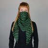 Freak Scene Cotton Scarf - Circles - green - black