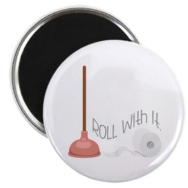CafePress ROLL with It. Magnets 2.25" Magnet (100 Pack)