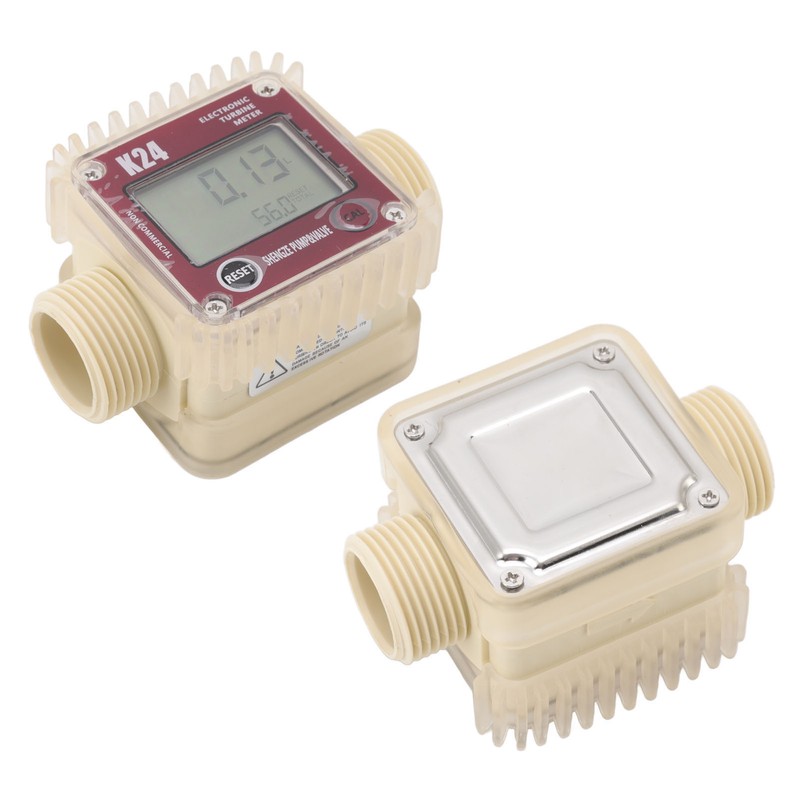 Digital Turbine Flow Meter 20BAR High Accuracy LCD Display G1