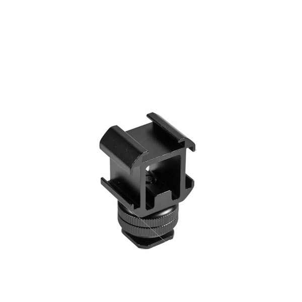 Aluminium Camera Hot Shoe Mount Adapter Video Accessory Triple Cold