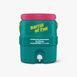 Igloo Special Edition Retro 2 Gallon Barrel of Fun Insulated Jug, Jade