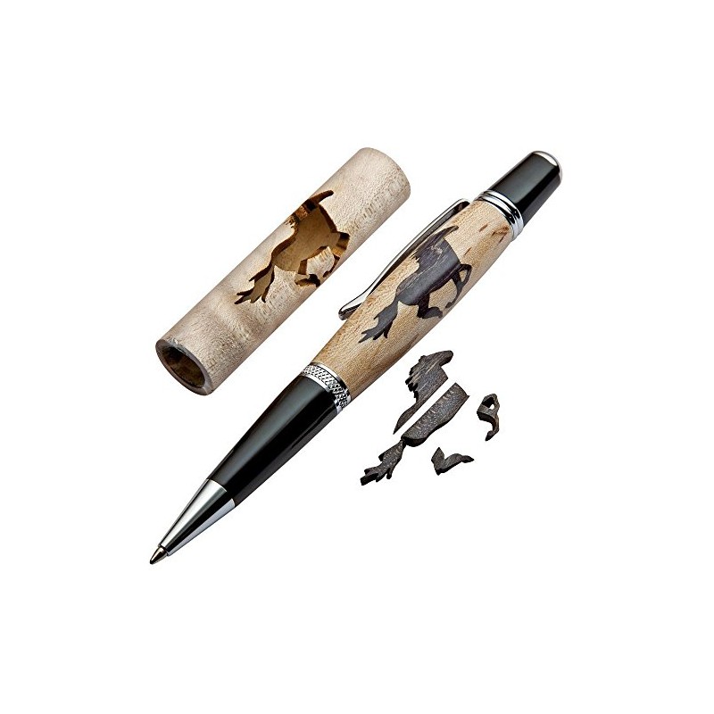 Horse Laser-Cut Inlay Pen Kit Blank