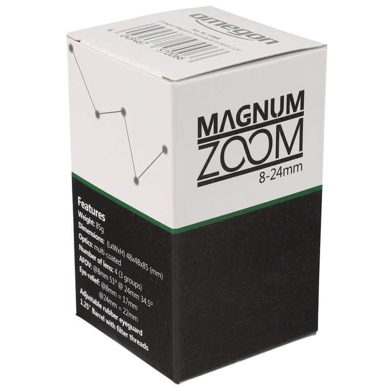 Omegon Magnum Zoom Eyepiece 8-24 mm 1.25 Inches