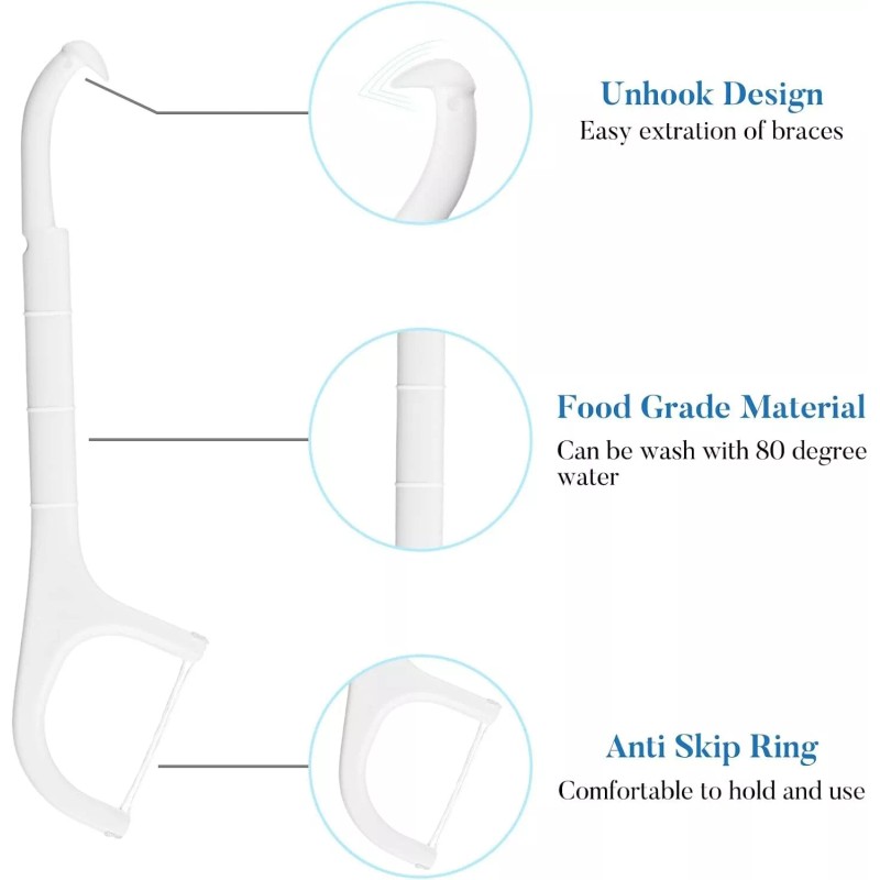 150 Dental Floss Picks for Braces & Retainers Orthodontic Cleaning