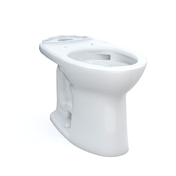 TOTO Drake Elongated TORNADO FLUSH Toilet Bowl with CEFIONTECT, Cotton White - C776CEG#01