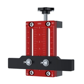 Cabinet Door Installation Positioner, Adjustable Cabinet Door Positioning Tool, Aluminum Alloy Cabinet Door Mount Locator Versatile Hardware Jig for Woodworking Most Cabinet Doors Red