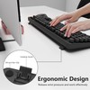Wireless Keyboard and Mouse Combo, Retro Typewriter Style Keyboard with