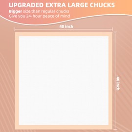 MKISS Incontinence Bed Pads 40" x 40"(20 Count), Heavy Duty Super Absorbent Disposable Underpads, Extra Large and Strength Chucks Pee Pads for Adults, Children, Babies, Elderly and Pets