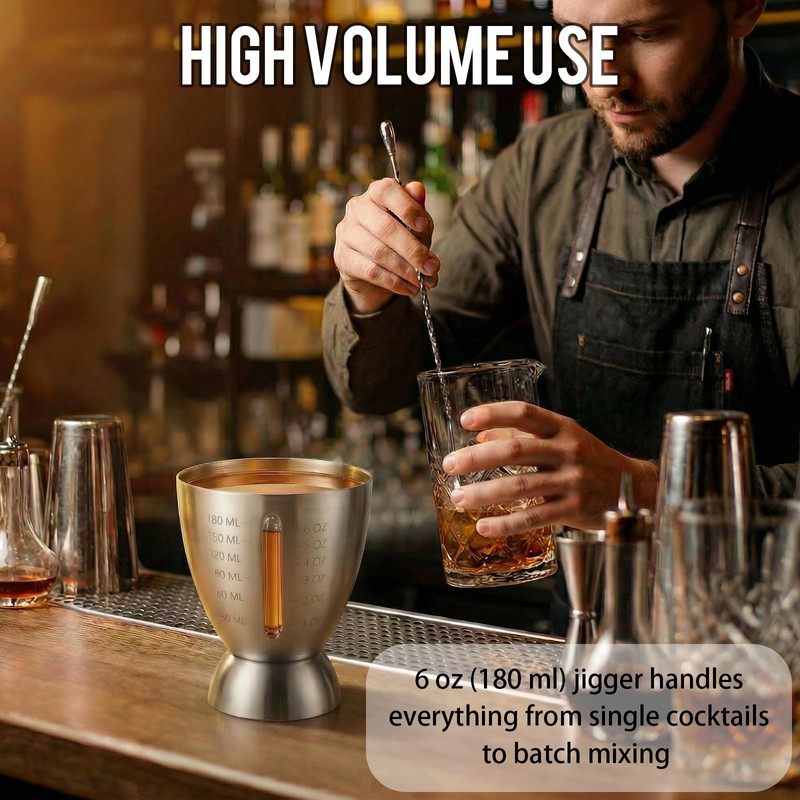 Cocktail Measuring Jigger for Bartending with Graduated Marking