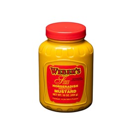 Weber's Horseradish Mustard - 16oz (4-Pack) | Bold Flavor for Every Meal | All-Natural, Vegan, Gluten-Free