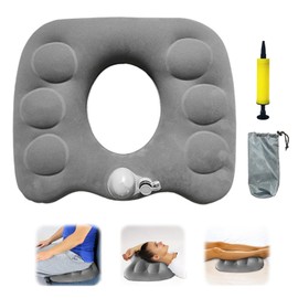 COWANIEE Donut Cushion, Inflatable Donut Pillow for Hemorrhoids, Rubber Ring to Sit on Medical, Donut Seat Cushion for Low back Pain,hemorrhoids,sciatica,bedsores(39 * 45.5cm)