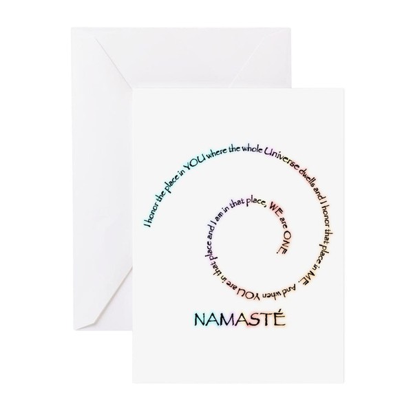CafePress Meaning Of Namaste Folded Greeting Cards (10-pack) Matte