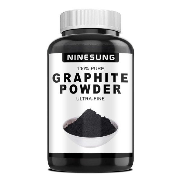 Ninesung Pure Graphite Powder, 44-Micron Ultra-Fine Graphite Powder, Excellent Dry