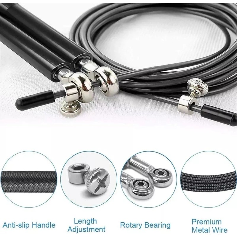 Dolores Cuerda Para Saltar Crossfit Adjustable Cuerda Alta Velocidad