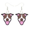 Pitbull Earrings Hypoallergenic Silver Plated Fishhooks Yazzle Dazzle Original Artwork
