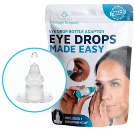 Precision Dropper - Eye Drop Assist Device – Mess-Free Eyedrop – No Head Tilt, Less Flinching, and Comfortable use - Compatible with Most Bottles - Eyedropper Dispenser (3 Pack)