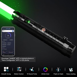 Lightsaber Crystal Heavy Duty Dueling Saber XRGB 3.0 Smooth Swing Light Saber Motion Control 16 Sound Fonts RGB Color Changing Force FX Sword Aluminum Hilt for Adults Valentine's Day Gift