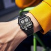 MASTOP Retro Square Digital Watch with Temperature Display Unisex 7.5Inch
