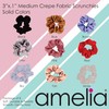 Amelia Beauty | 3in Brown Crepe Scrunchies | Soft, Gentle