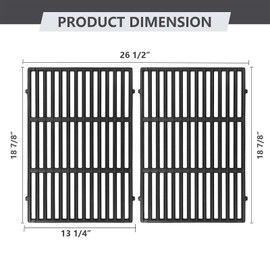 CANDANA Cast Iron Cooking Grates for Weber Genesis II and II LX 300 E310 E315 E330 E335 S310 E340 Grids GS4 Gas Grill Grids Replacement Parts 66095 BBQ