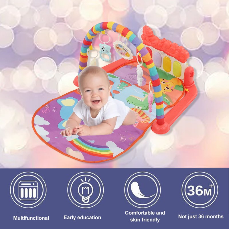 Baby Gym Piano Mat Lullabies Lights Detachable Early Educational Baby