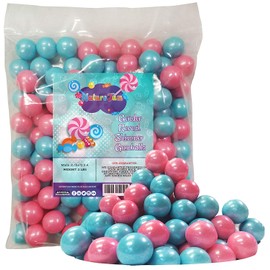 Gender Reveal Gumballs Shimmer Pearl Pink And Blue Bubble Gum 2 Pounds 1 inch Gumballs-KOSHER CERTIFIED-PADDED FOR SAFETY