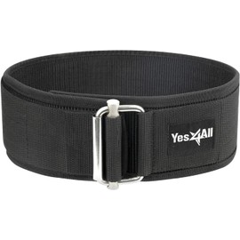 Yes4All Self-Locking Weight Lifting Belt Durable and Comfortable Workout Belt - Fit For Women and Men for Squats, Deadlifts, and More - Size Medium