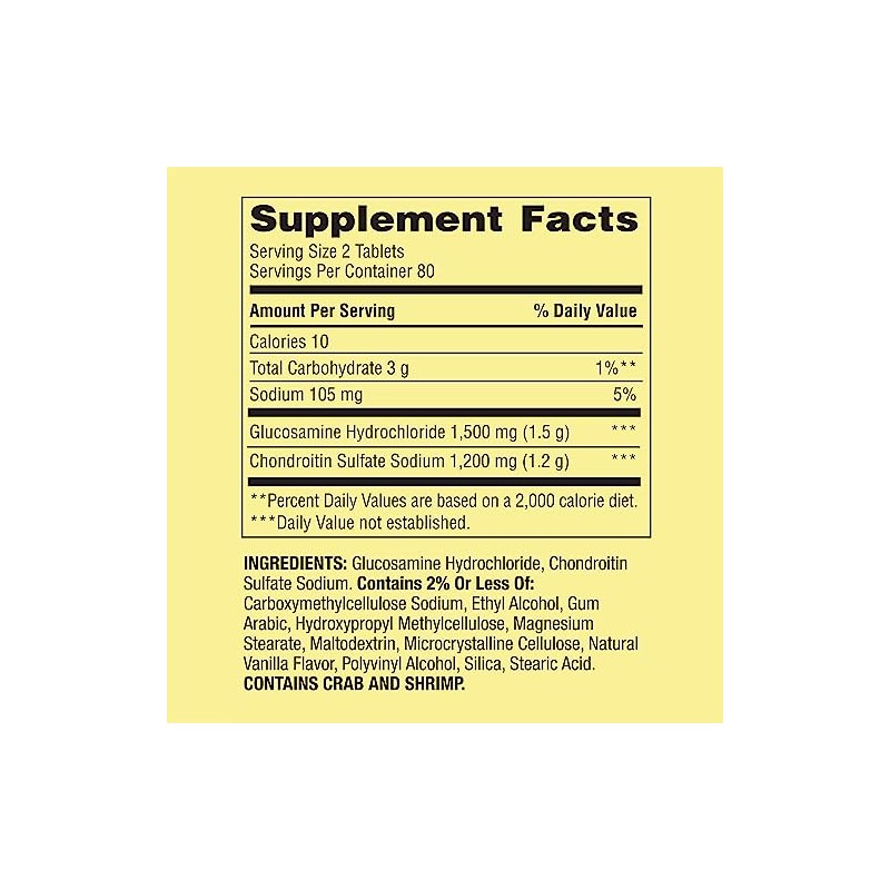 Spring Valley - Glucosamine Chondroitin, Triple Strength, 160 Tablets by