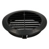100 mm / 4 in Black Round Air Vent Grille