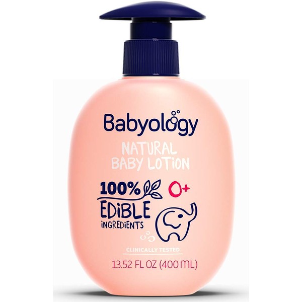 Babyology Organic Baby Lotion - 100% Edible Ingredients - The Safest All Natural Baby Moisturizer for Newborn Dry and Sensitive Skin - Non toxic - Eczema (Varying Packs)