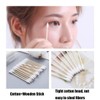 400Pcs Cotton Swabs with Wooden Sticks Double Tips Soft Cotton