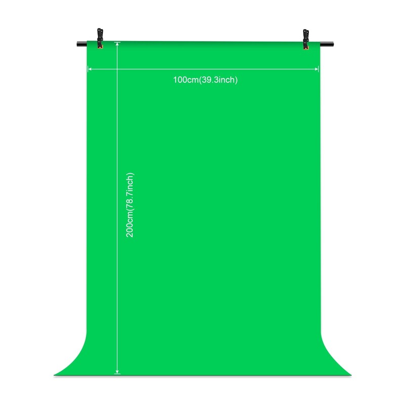 Green Screen Backdrop Kit with Stand, PULUZ 3.2x6.5ft Portable GreenScreen