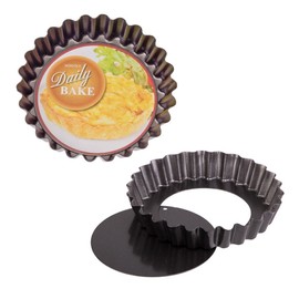 NEW 10cm x 2.5cm NON STICK MINI QUICHE PAN SET OF 6 Tart Flan Tin Pie Dish