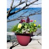 Rail Planter Red 18" Rnd