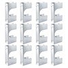 12 Pack Stud Shoes for 2X Studs, 16-Gauge Galvanized Steel,