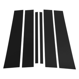 HEROFFIX 6 Pcs Door Pillar Window Trim for Nissan Titan 2017-2020 Front Rear Left Right Anti Scratch Sticker Pillar Posts Door Outer Exterior Cover Black