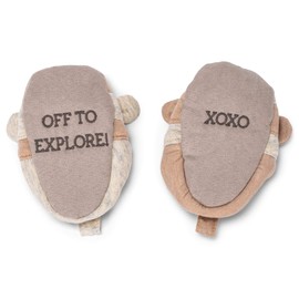 DEMDACO Monkey Natural Brown 6-9 Months Cotton and Polyester Infant Bootie Socks