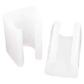 U-Shaped Plastic Chair Foot Anti-Slip and Scratch-Resistant Opening Pad Floor Glides Tubing Caps Cover(30pcs,White Applicable Round Tube:12mm-14mm)