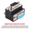 cablecc DB9P Male to Female D-Sub RS232 9Pin 90 Degree