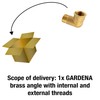 Gardena Brass Angle with Female and Male Thread