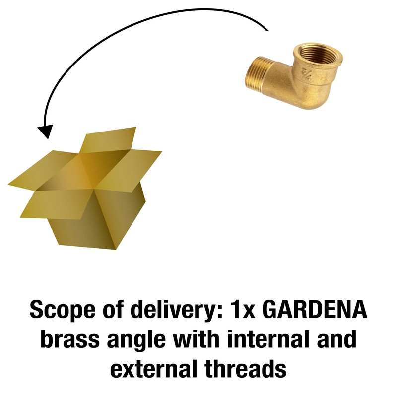 Gardena Brass Angle with Female and Male Thread