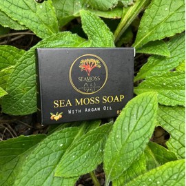 Sea Moss Soap, made with wild crafted Sea Moss from Grenada. Vegan | Organic | Handmade | Eco (Argan Oil)