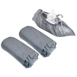 FamGift Disposable Shoe Covers 20 Pcs Indoor Household Wear-resistant Anti-slip Dustproof Non-woven Shoe Covers Easy Use Unisex Disposable Shoe Covers (Silver Gray)