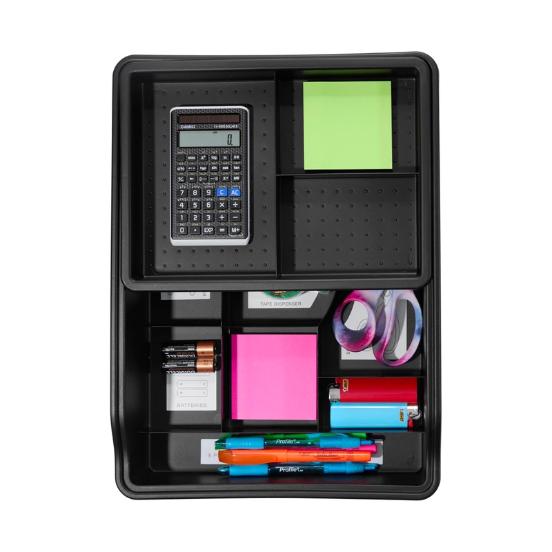 Madesmart 23-Compartment Original Junk Drawer Organizer Tray, Plastic Multipurpose Storage