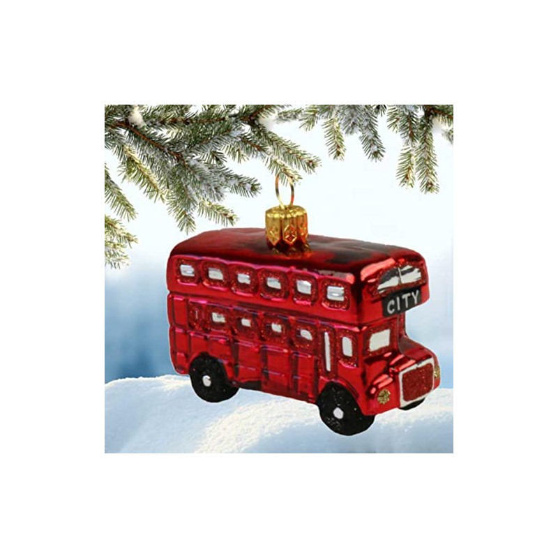 440s PP-0725.12 Double Decker Bus London Glass Hanging