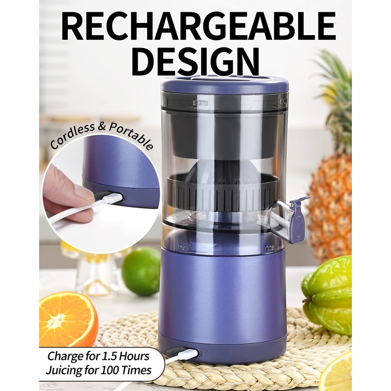 Citrus Juicer Machines Rechargeable - Portable Juicer with USB and